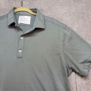 Ministry of Supply Polo Apollo Performance Shirt Men's Large Gray Green